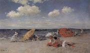 William Merritt Chase Seashore oil painting artist